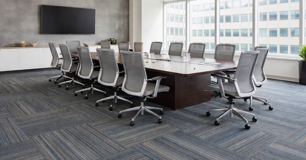Commercial carpet tile for conference room