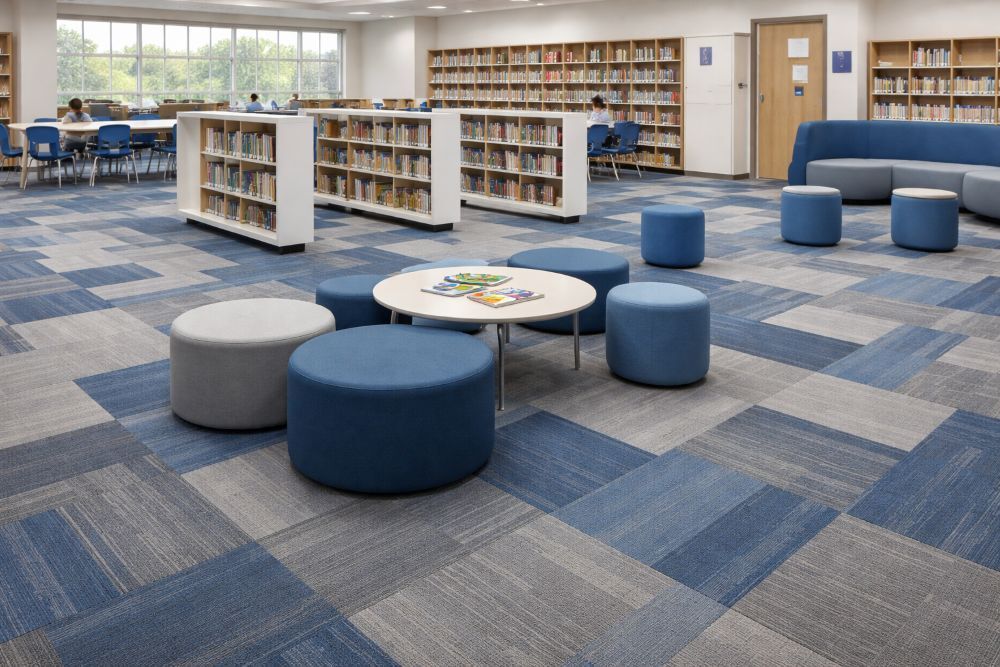 Shaw Commercial Carpet Tile in Library